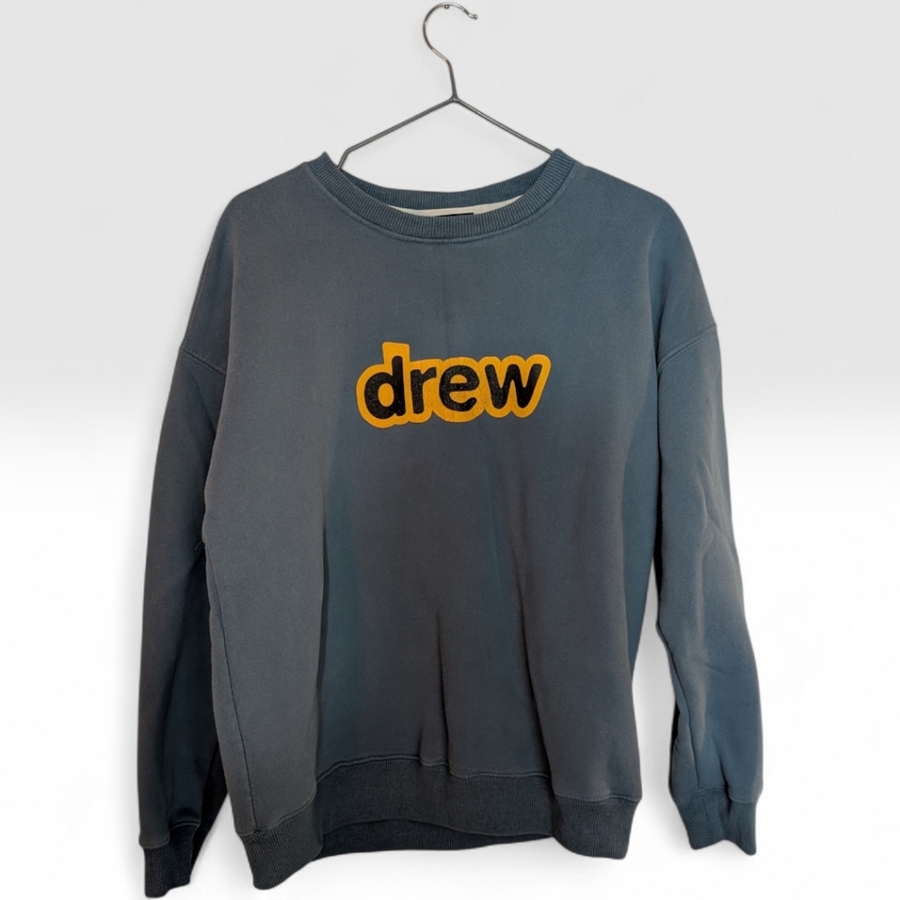 Drew House Logo Crewneck Sweatshirt | Size M | Blue | 100% Cotton